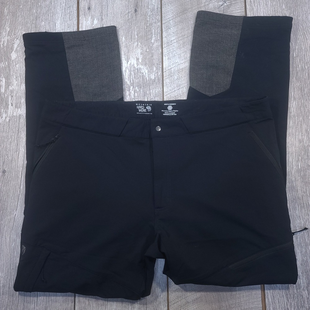 Mountain Hardwear Outdoor Ski Pants Mens Size XL Black Softshell Hiking